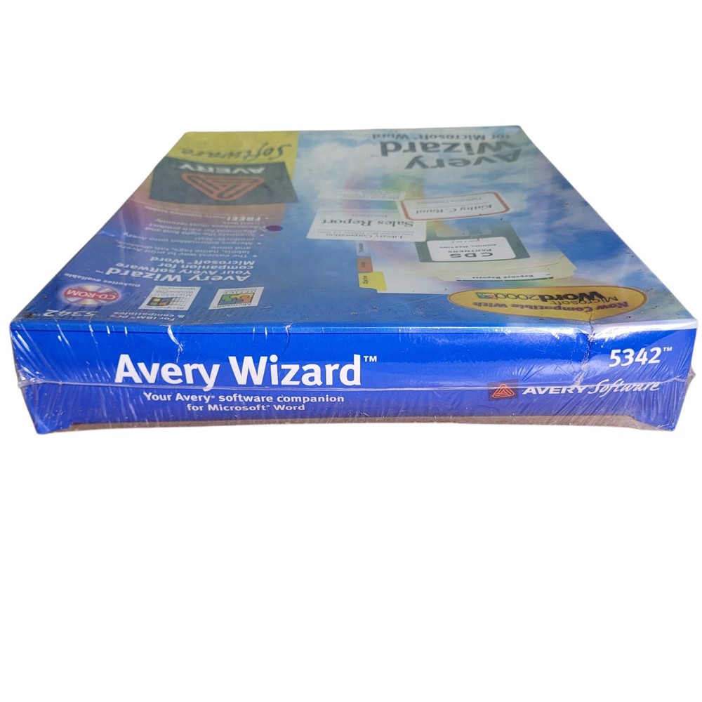 Avery Wizard Software CD-ROM 5342 For Microsoft Word Windows 95 98 Word 2000