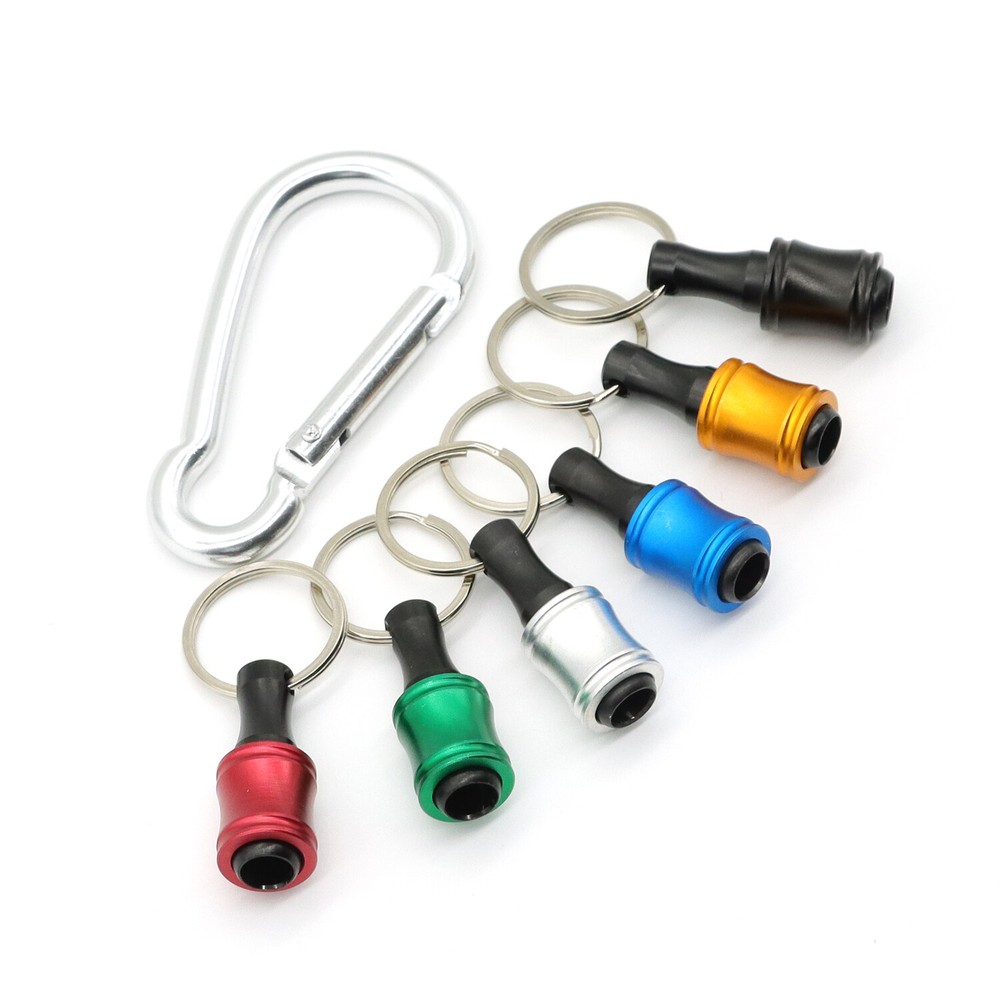 14Pcs 1/4" Hex Shank Quick Release Keychain Screwdriver Drill Bits Holder Set