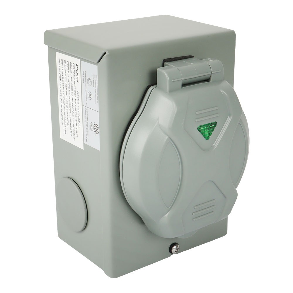 50 Amp Generator Inlet Box NEMA SS2-50P Power Inlet Box for 3Prong 125/250 Volt