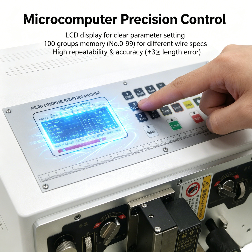Automatic Computer Wire Stripping Cutting Machine 110V 500W BVR BV Wire Stripper