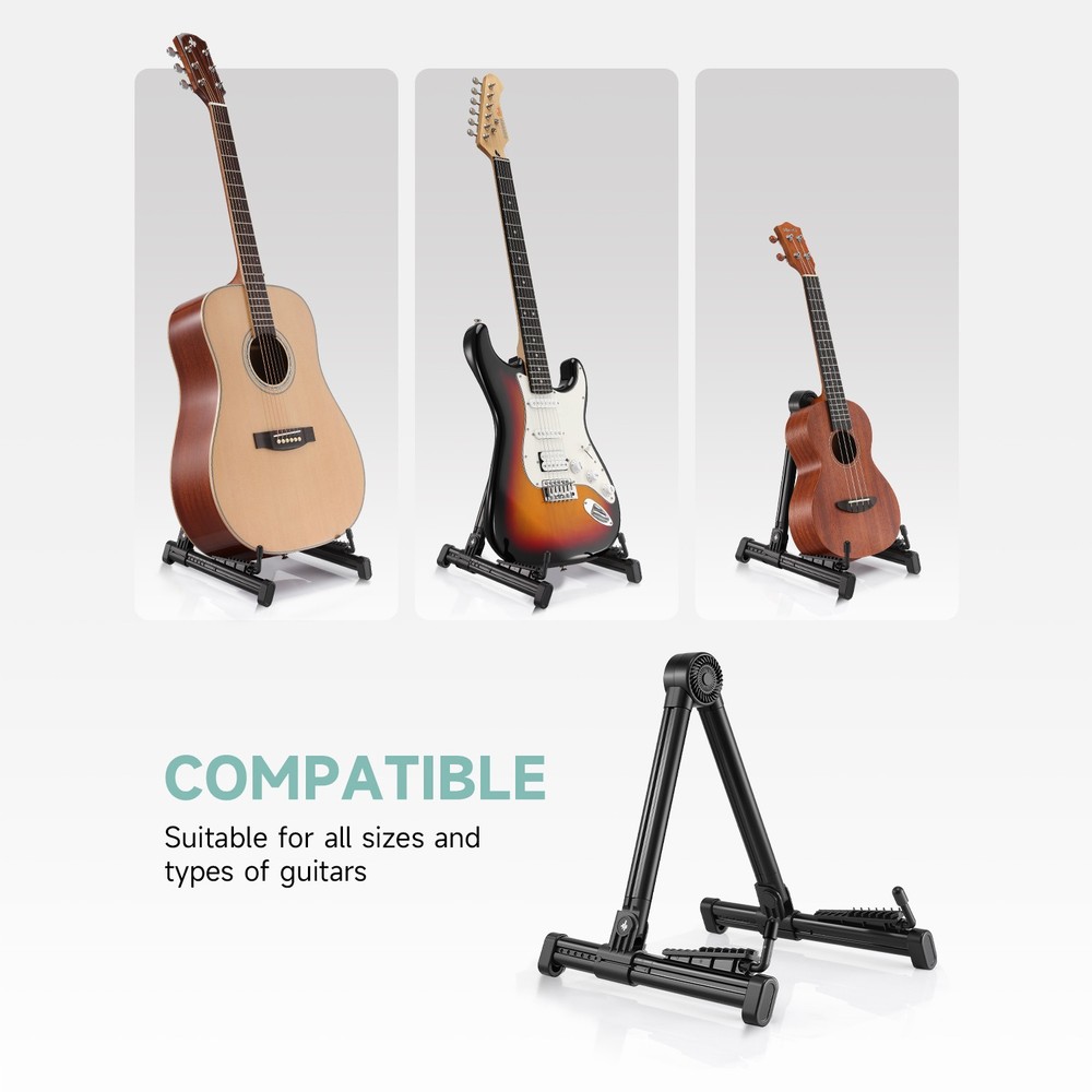 Donner Lightweight Plastic Foldable Guitar Stand with Movable Rubber Pads