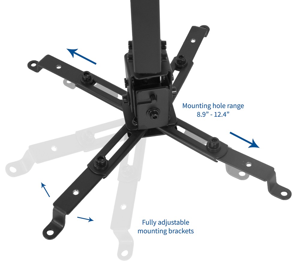 VIVO Universal Adjustable Wall Ceiling Projector Mount Extend Length Projection