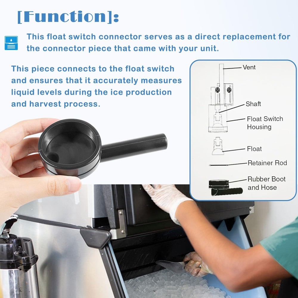 Replacement for Hoshizaki 426799-01 Float Switch Connector, Rubber Boot and Hose