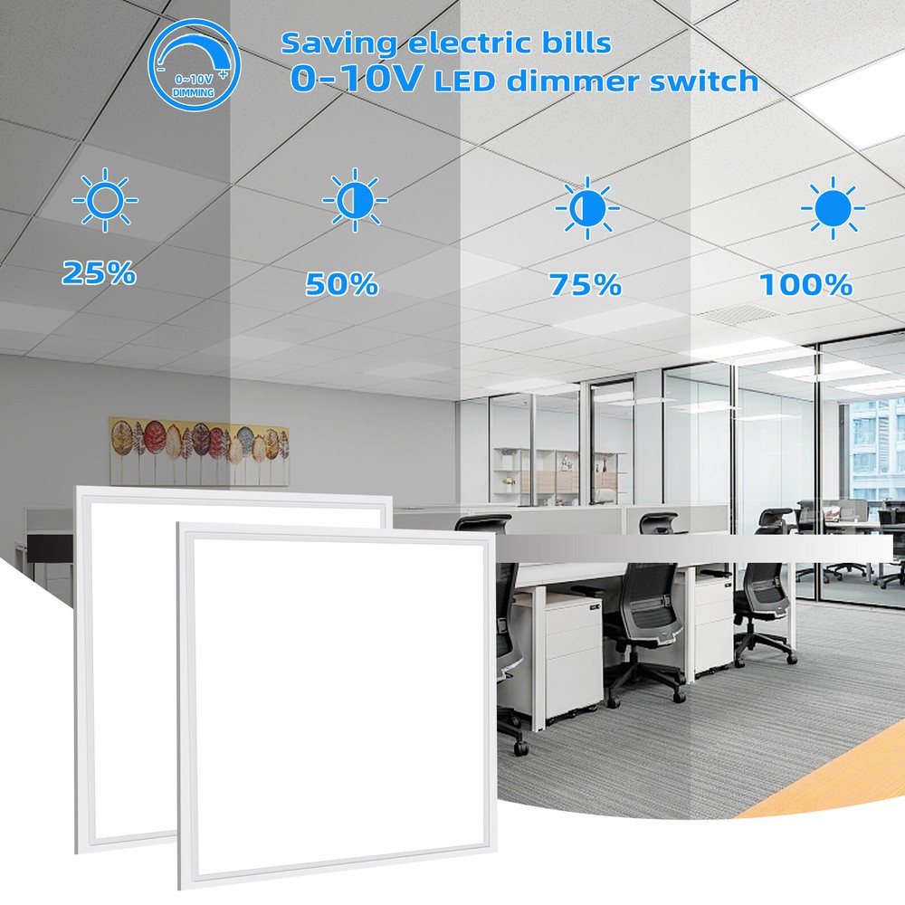 8 Pack 2X2FT LED Panel Light 45W Drop Ceiling Troffer Flat Fixtures 5000k White