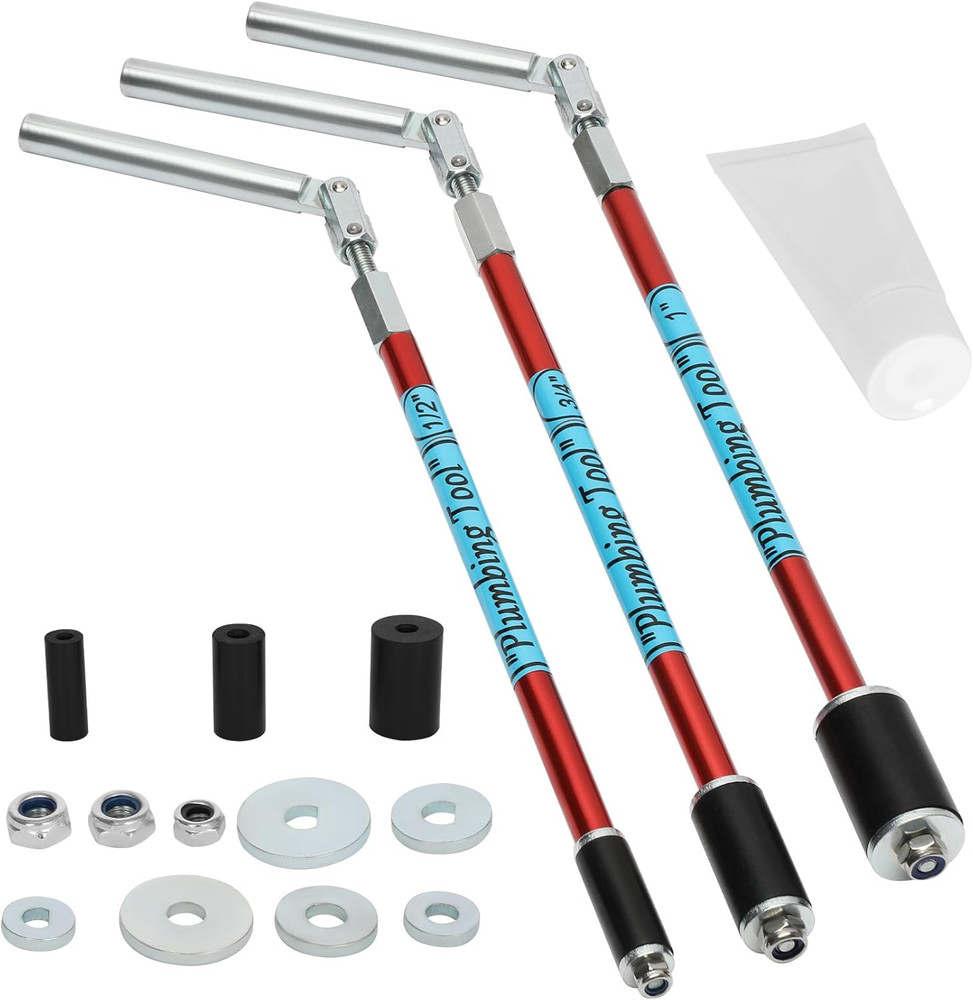Professional Plumbing Plug Tool Kit for Quick Pipe Repairs - 3 Tools Included