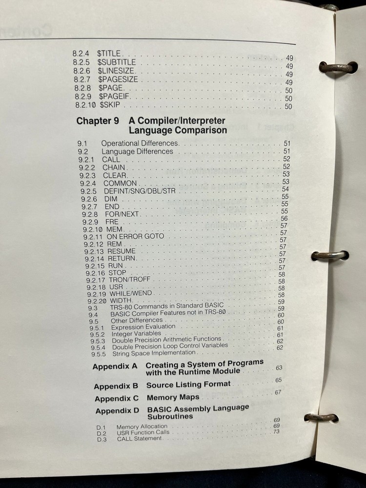 Vintage Radio Shack TRS-80 Manual & Software “Basic Compiler”