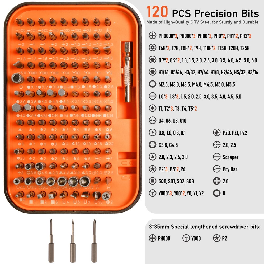 ANXTECH Precision Screwdriver Tool Set Magnetic Repair Tool Kit DIY Gift