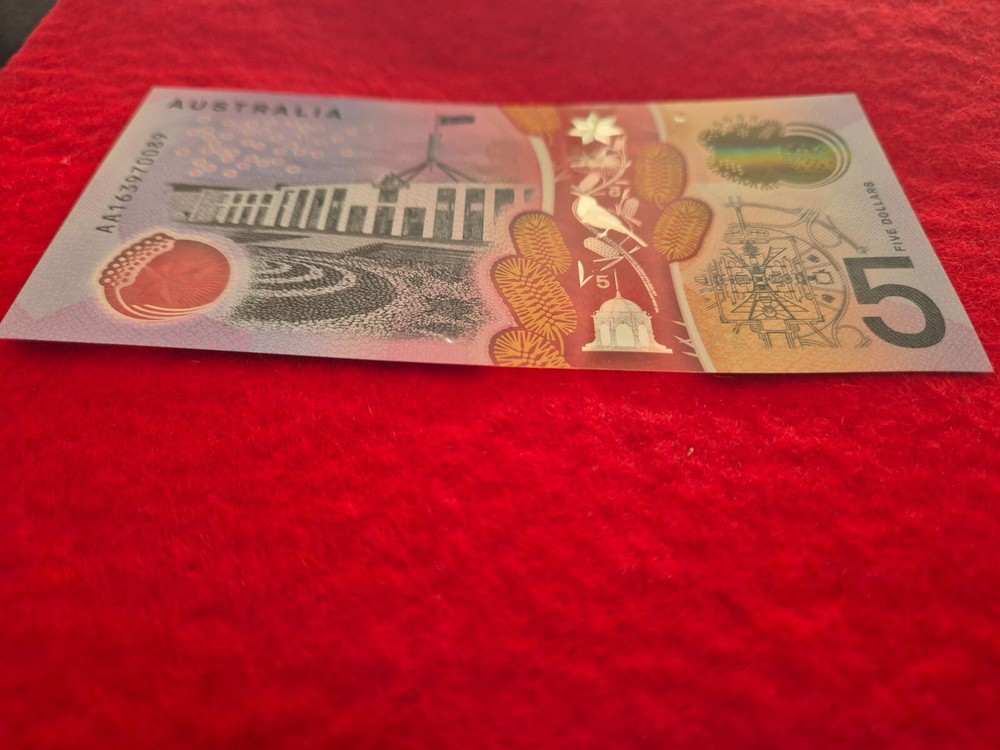 Australian 2016 $5 note first prefix AA