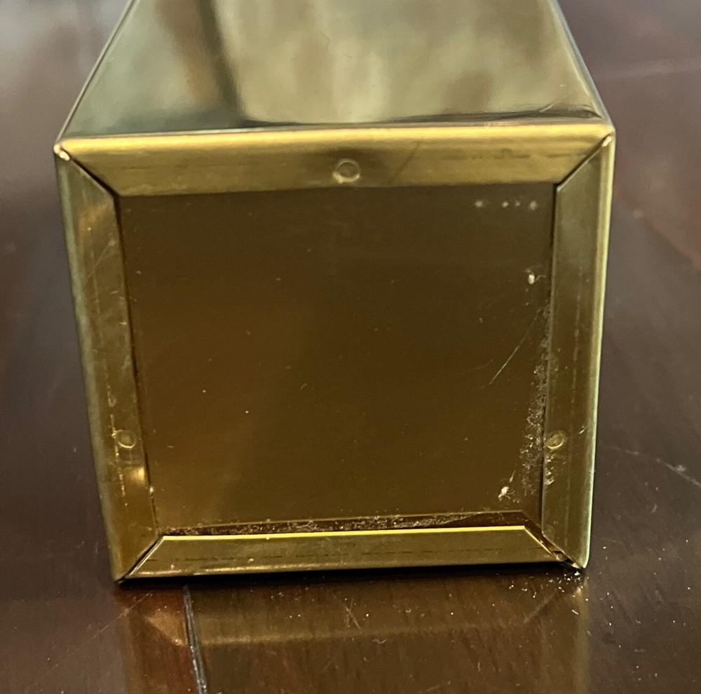 Brass Seashell Match Holder Container Vase