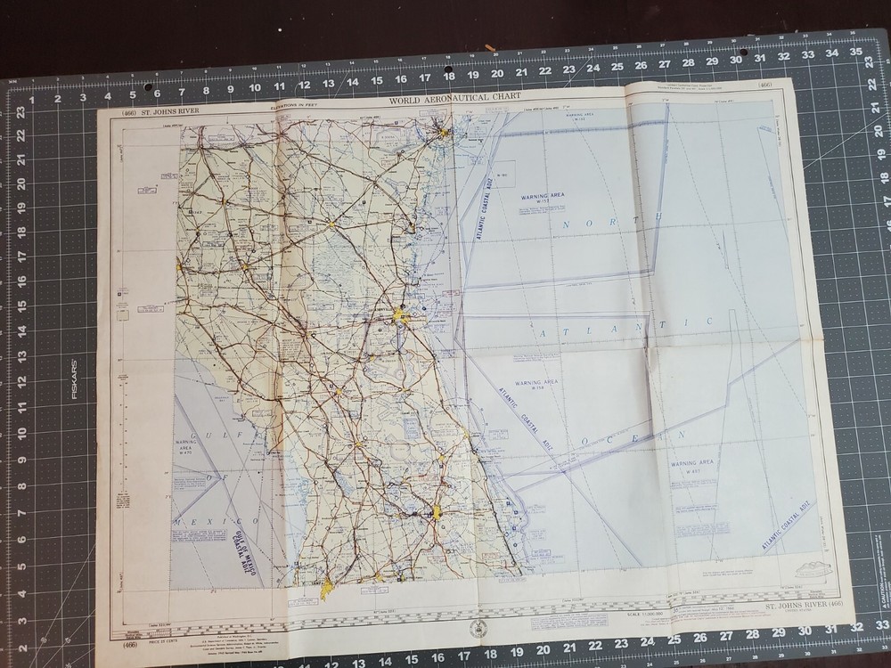 Vintage Map St. Johns River