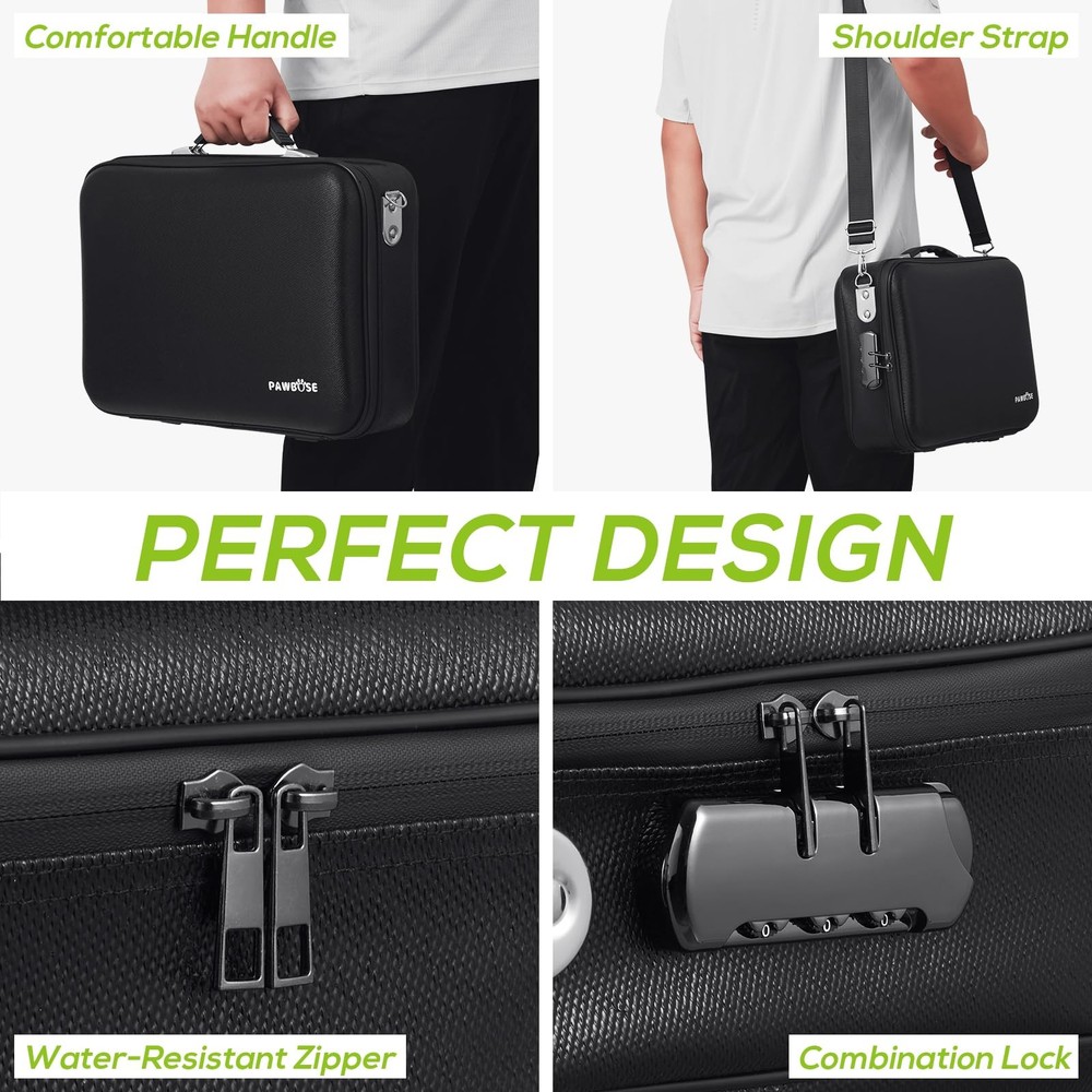 Fireproof Document Box with Combination Lock, Fireproof Water-Resistant Hard ...