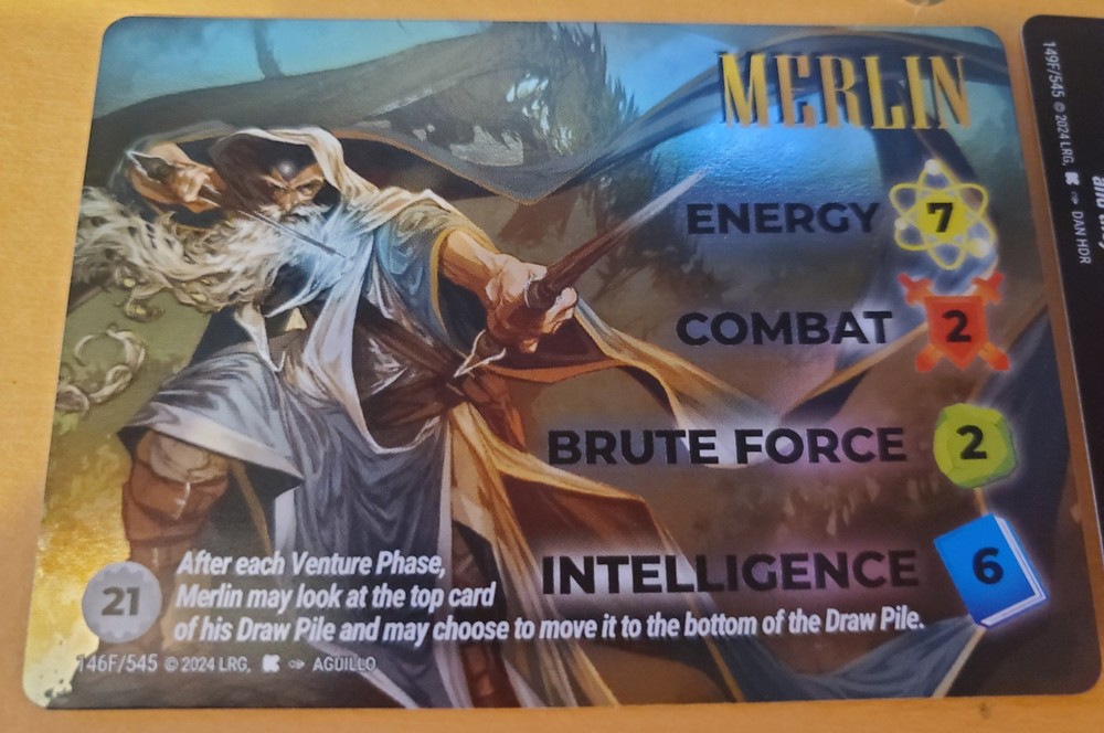 OverPower ERB World Legends Kickstarter Character Merlin FOIL STACK