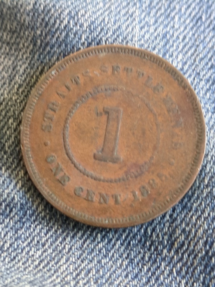 1885 Straits Settlements 1 Cent