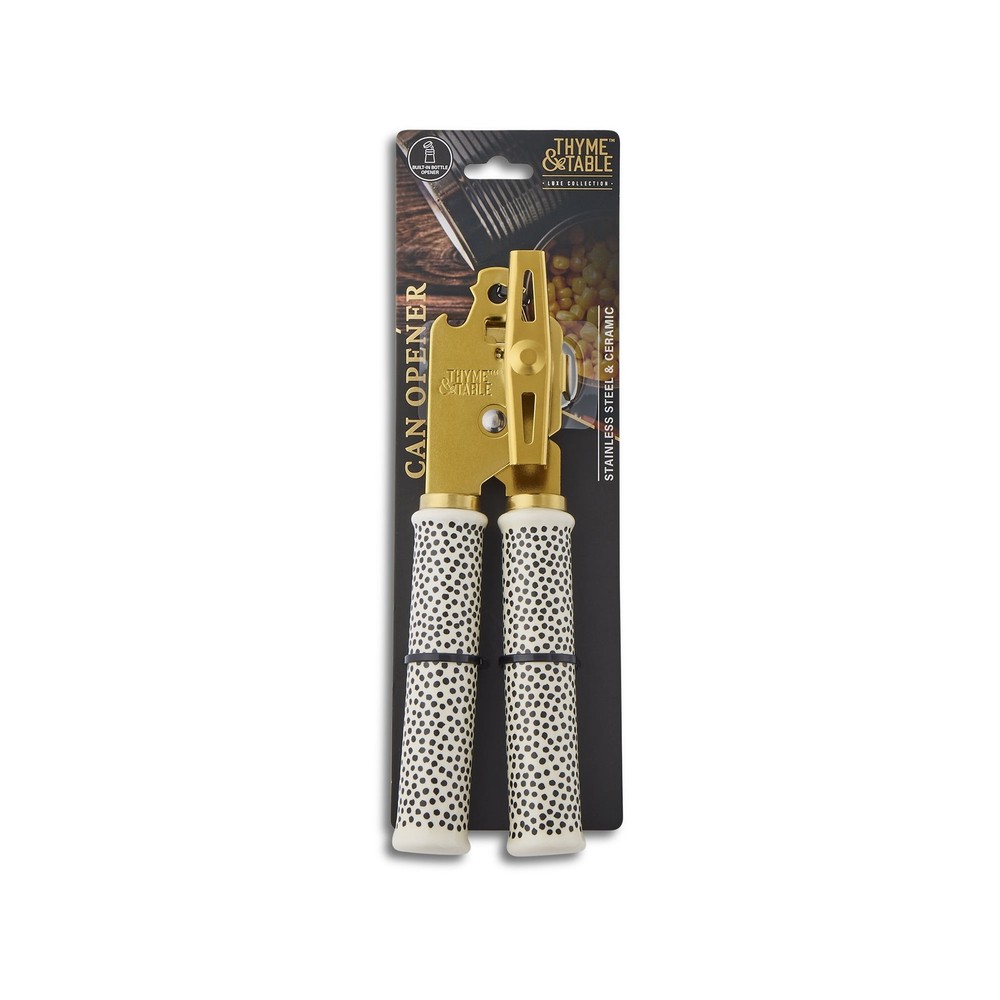 Thyme & Table Can Opener with Ceramic Dot Handle