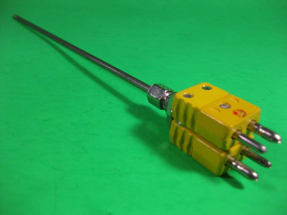 Duplex Thermocouple TC, K, 3/16" 9.25" Long -- Used --