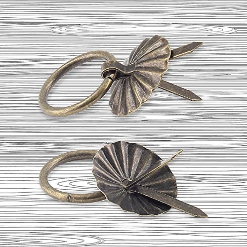 50 Pcs Mini Pull Handle, Metal Ring Pull Handles, Small Drawer Pulls for