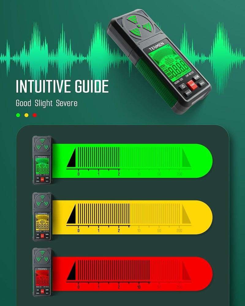 Portable EMF Radiation Detector Field Meter