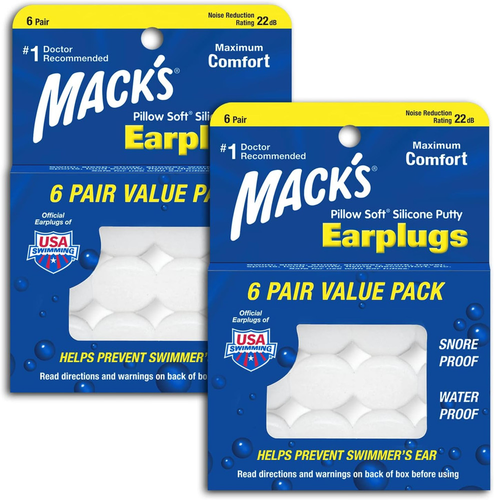 Mack's Pillow Soft Silicone Earplugs, Value Pack - The Original Moldable Silicon