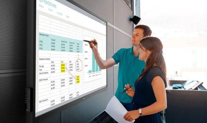 Dell 70" smart board Interactive whiteboard with mobile mount for classroom