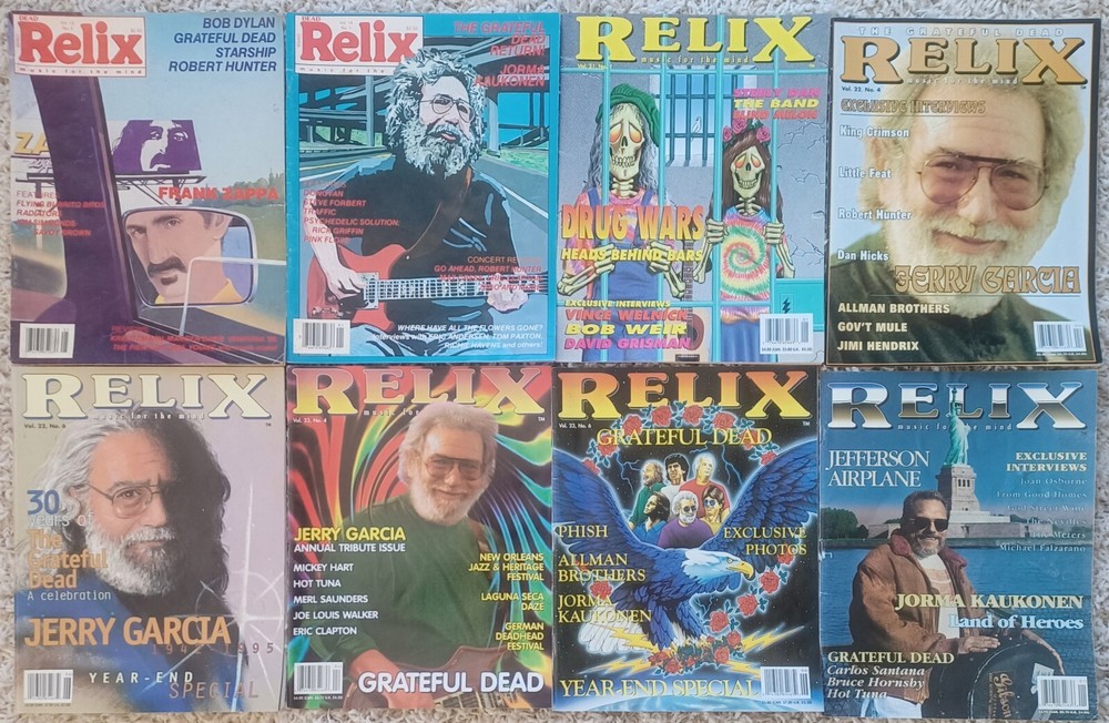 Relix Magazine (8 Historic Issues)    1986-1996