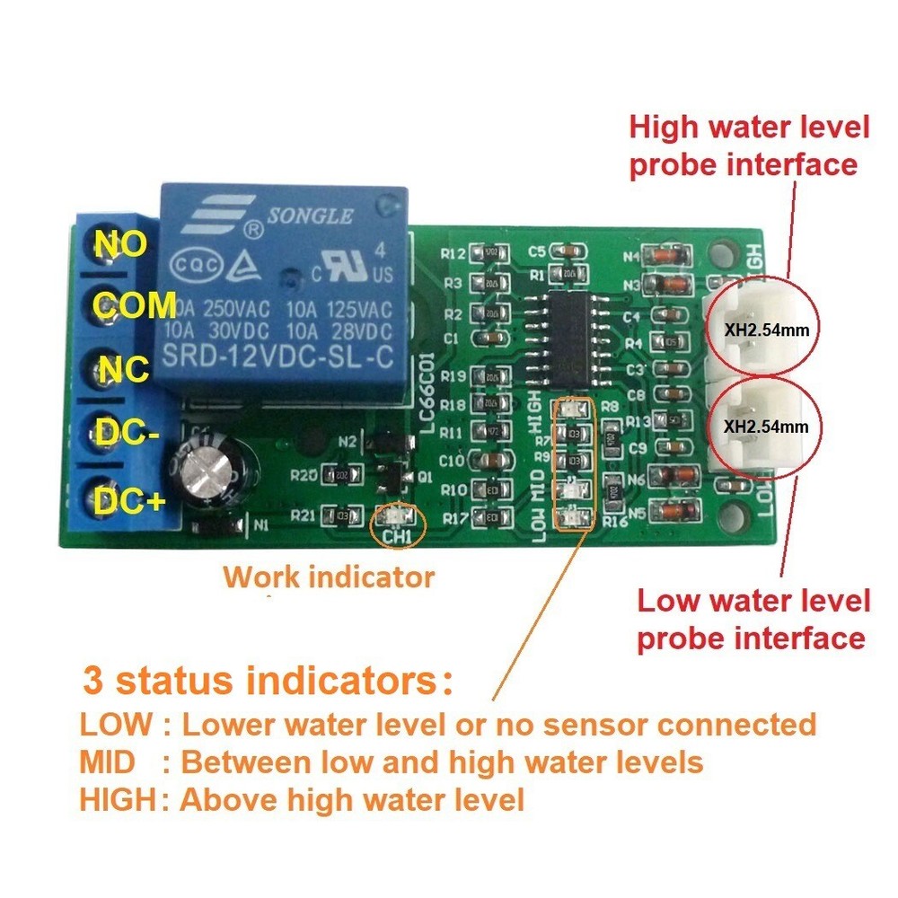 DC 12V Fish Tank Aquarium Automatic Supply Controller Water Level Sensor