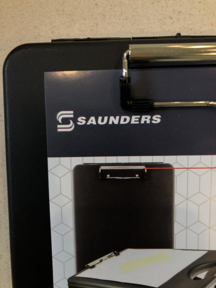 Saunders DeskMate II Plastic Storage Clipboard Black 10 x 16