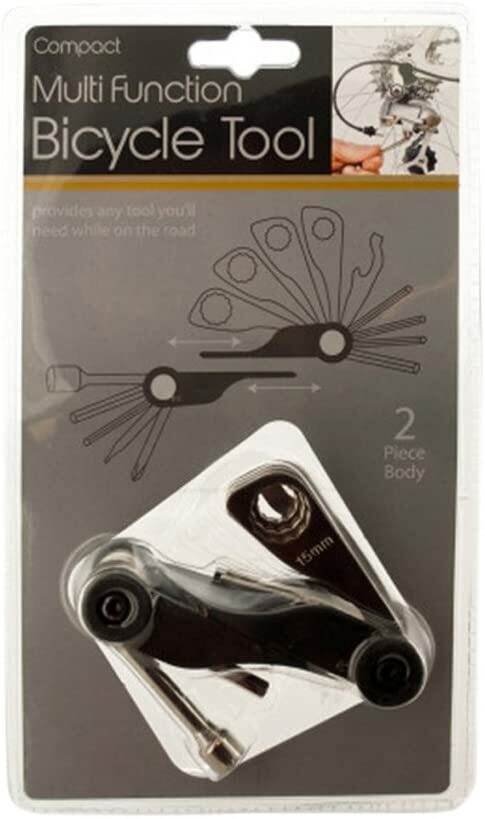 Compact Multi Function Bicycle Tool 2 pc Bike 14 Wrench's Screw Nut Drivers Hex