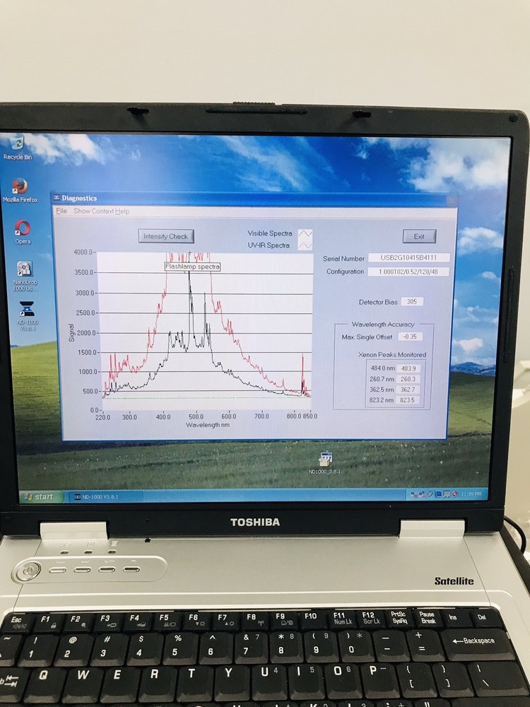 NanoDrop ND-1000 UV/VIS Spectrophotometer with Computer Tested Working