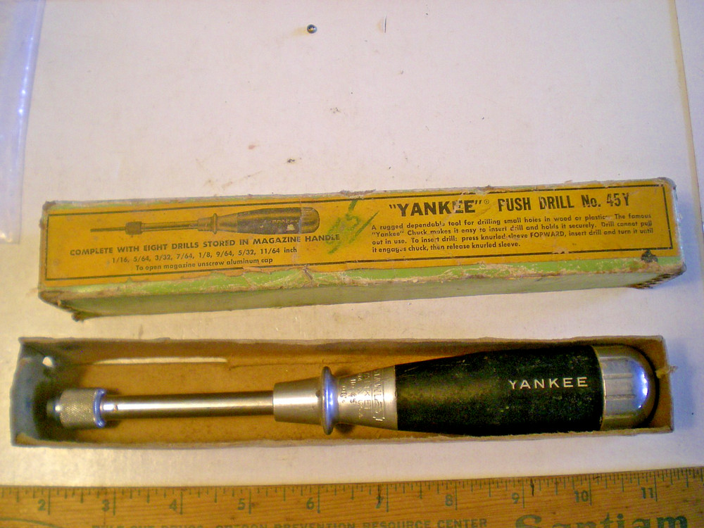 Yankee Push Drill No. 45Y With Box, Bits