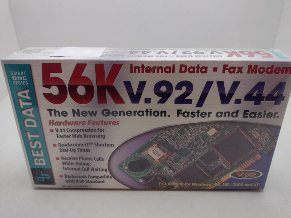 Best Data Internal Data Fax Modem 56 K v.92/v.44 New