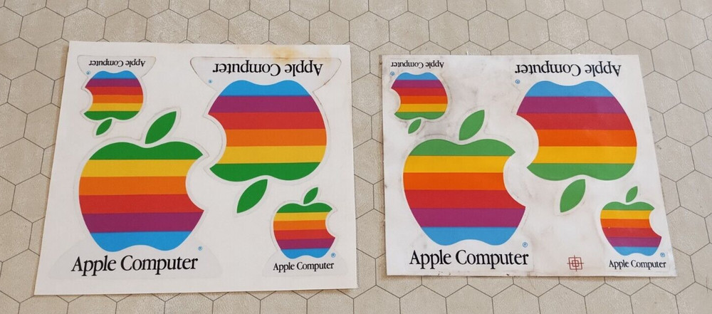 Apple Macintosh vintage sticker sheets (2)
