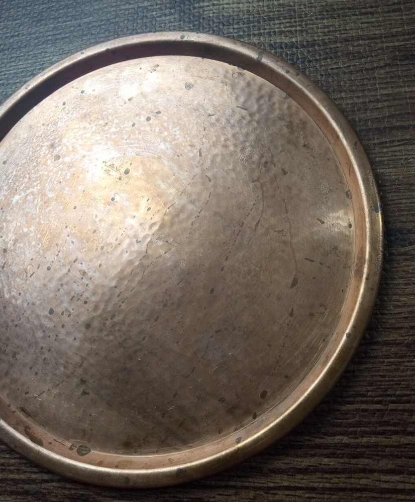 Copper Tray Circular Under Plate 11”