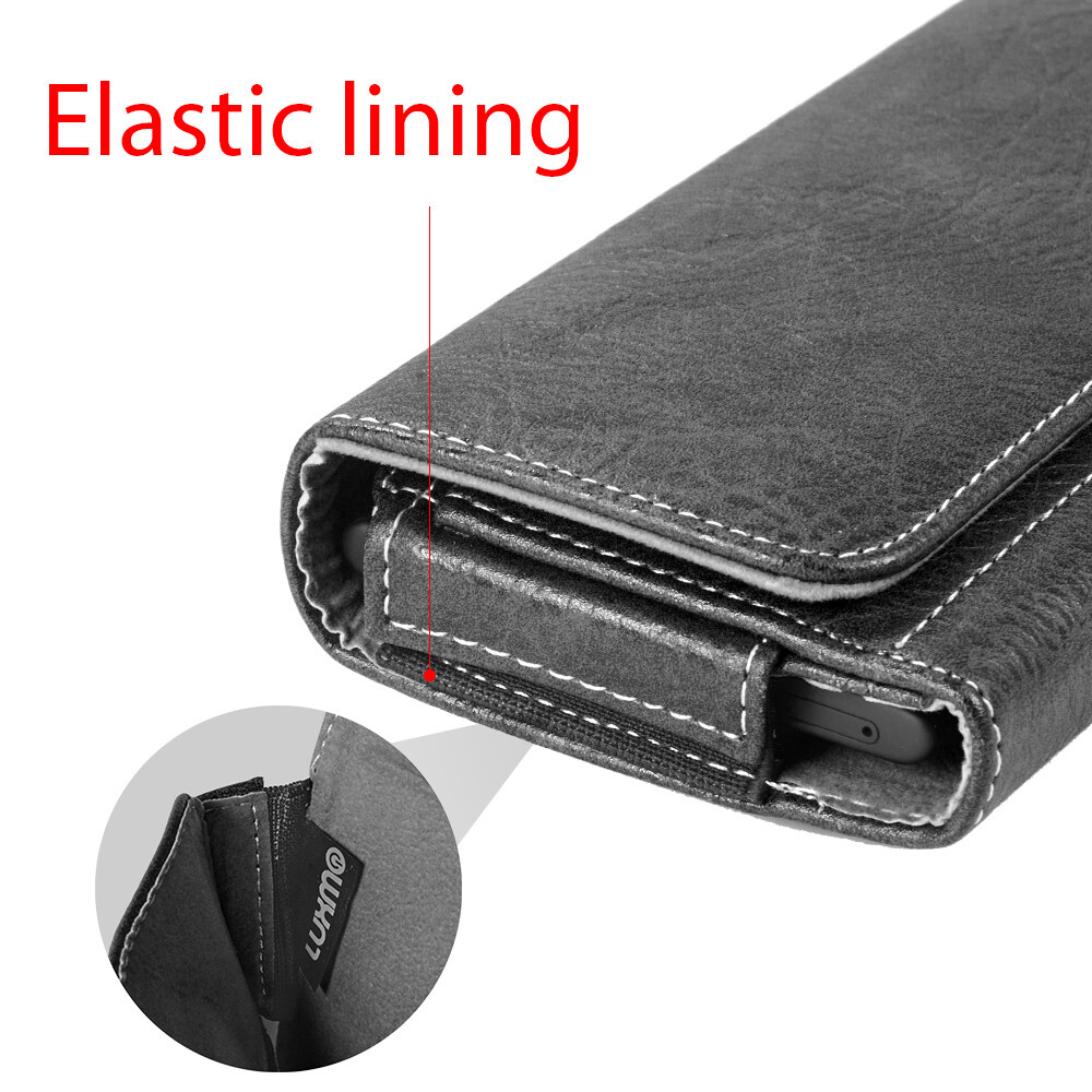 Universal Horizontal Large Leather Pouch Phone Case for iPhone Galaxy Huawei