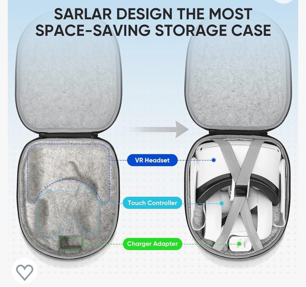 Sarlar Hard Case for Occulus Quest 2 / VR Goggles