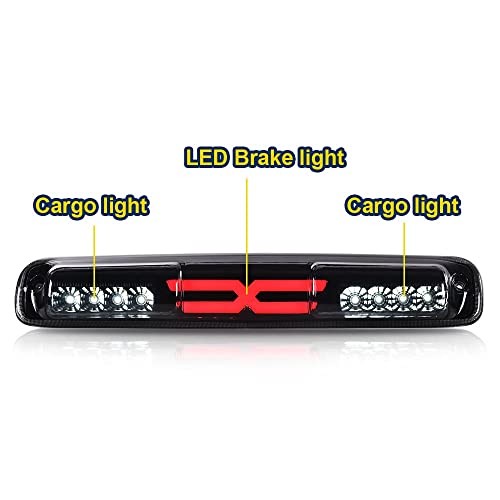 LED BAR Third Brake Light Compatible with 1999-2007 Silverado/Sierra(X Black)