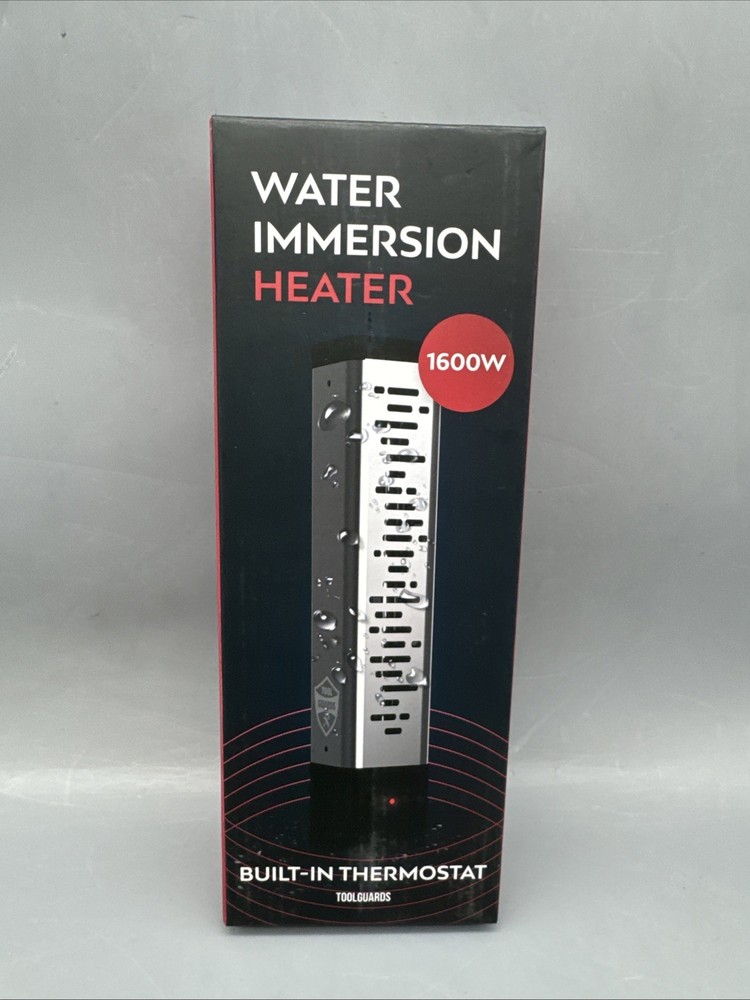 Tool Gaurds Immersion Water Heater Built in Thermostat-1600W NEW