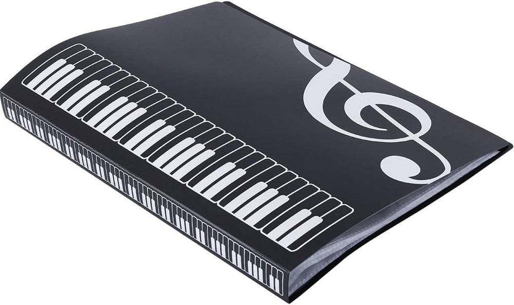 WOGOD Music Sheet File Paper Documents Storage Folder Holder Folder-black
