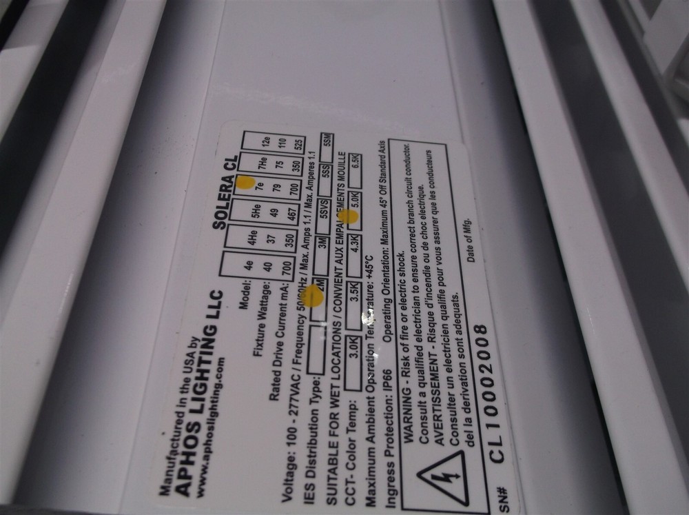 Aphos Lighting Solera 7e 79w 5000k LED Canopy Light