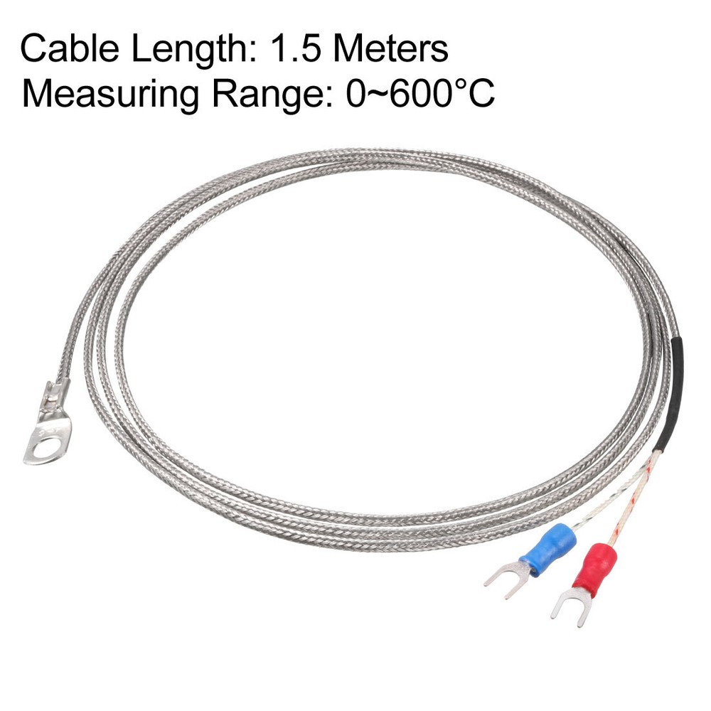 K Type Temperature Sensor Probe 1.5M Cable 6mm Hole Thermocouple