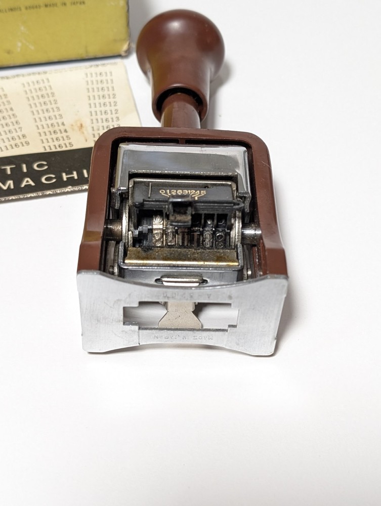 Automatic Numbering Machine 6 Wheel Stamp Faymus Model 8A