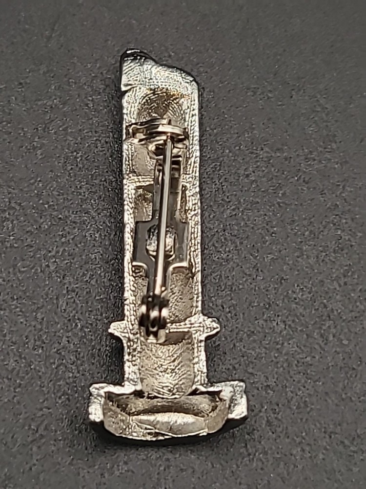 Broken Tower Masonic Pin Silver Tone Vintage