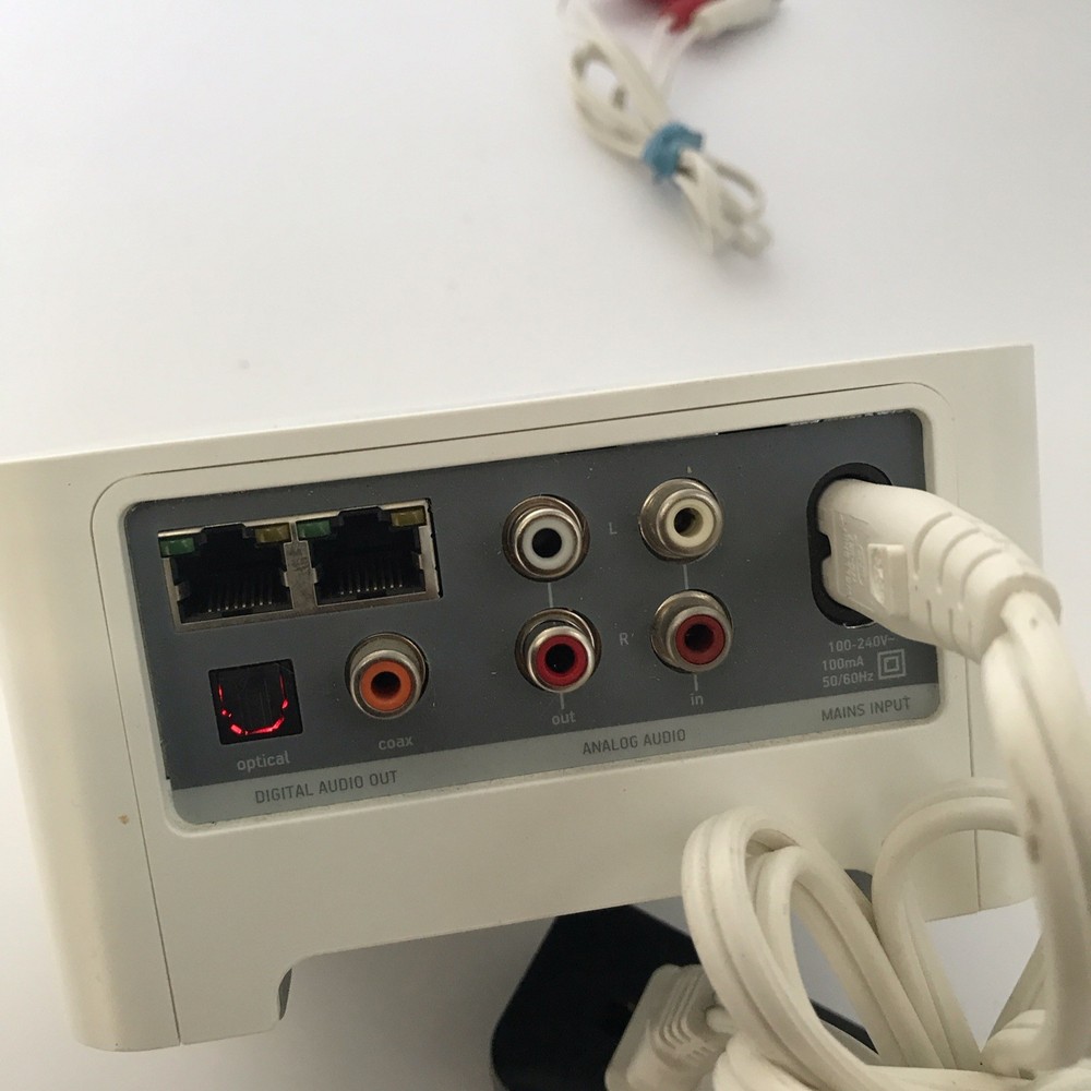 Sonos CONNECT White Audio Component w/ Volume Control, Power & RCA Cables