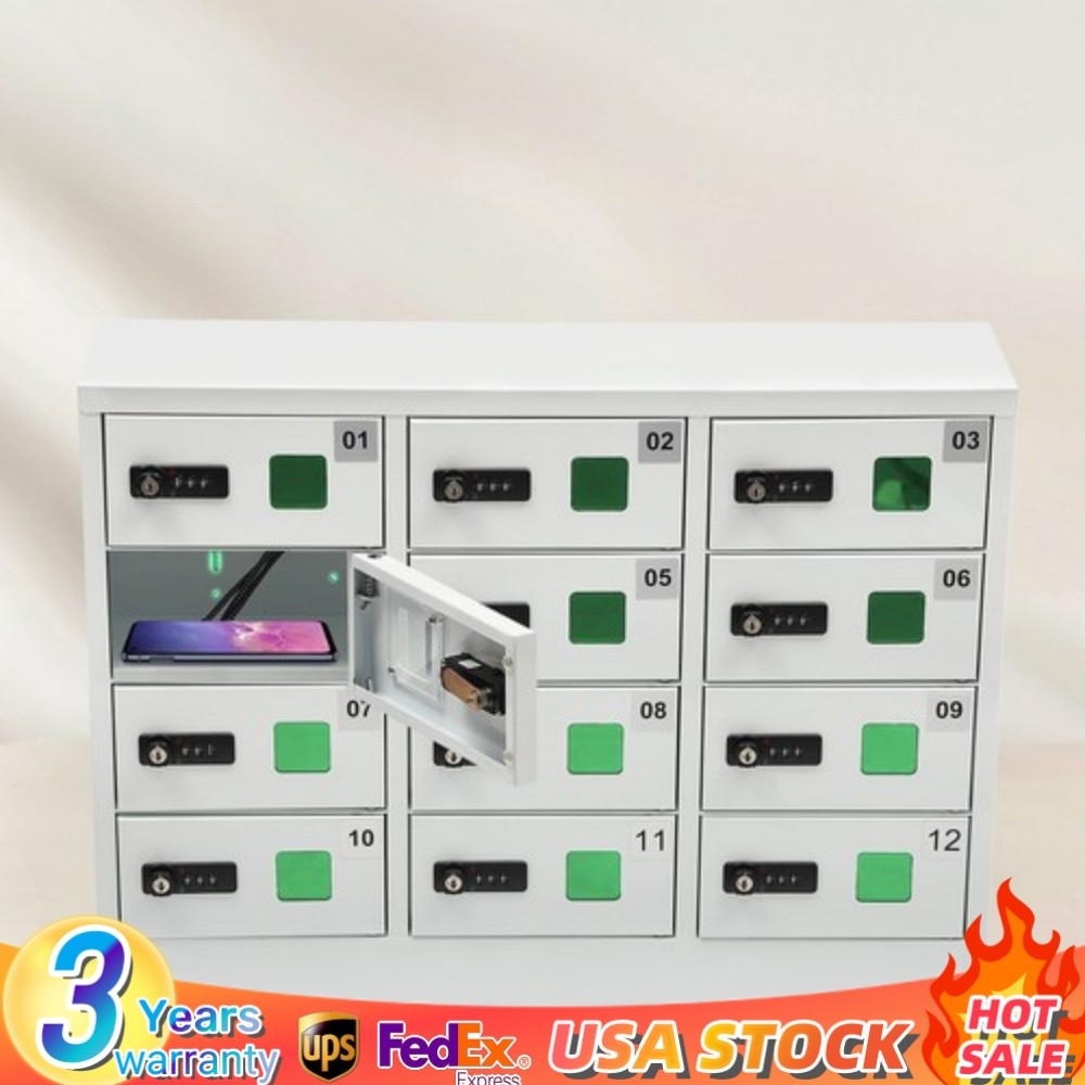 Cellphone Locker Cellphone Charging Station Combination Lock iPad Mini Storage