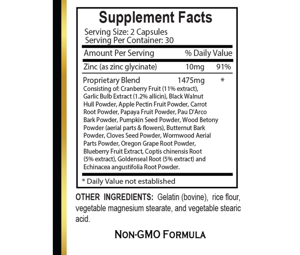 Natural Parasite Complex - Powerful Herbal Support for Wellness - 1 Bottle