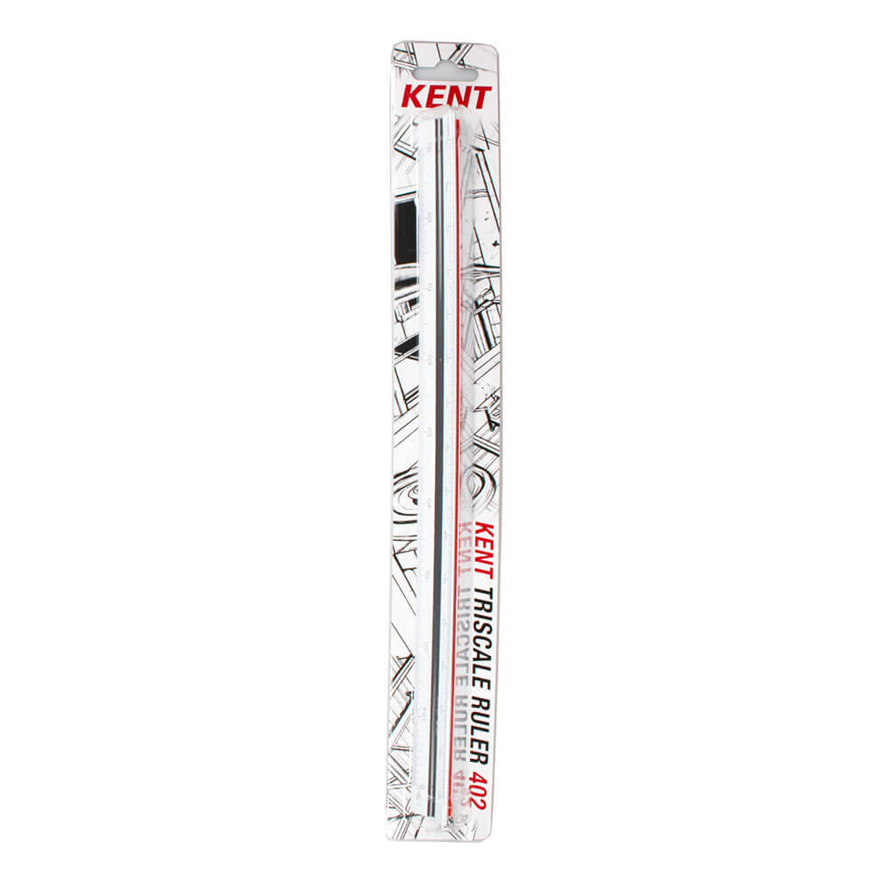 Kent Triangular Ruler Scale 1:100 200 250 300 400 500 Dimensionally Stable