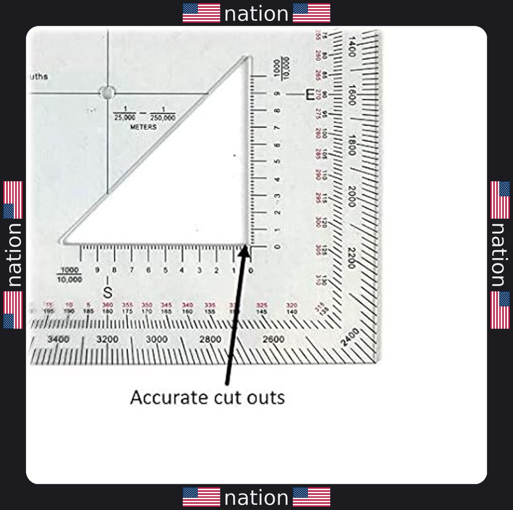 Precision Military Protractor for Land Navigation - Essential Tool