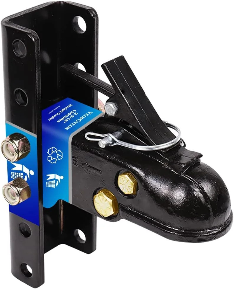 Adjustable Trailer Coupler and 5-Position Channel Bracket Kit, 2-5/16" Hitch Bal