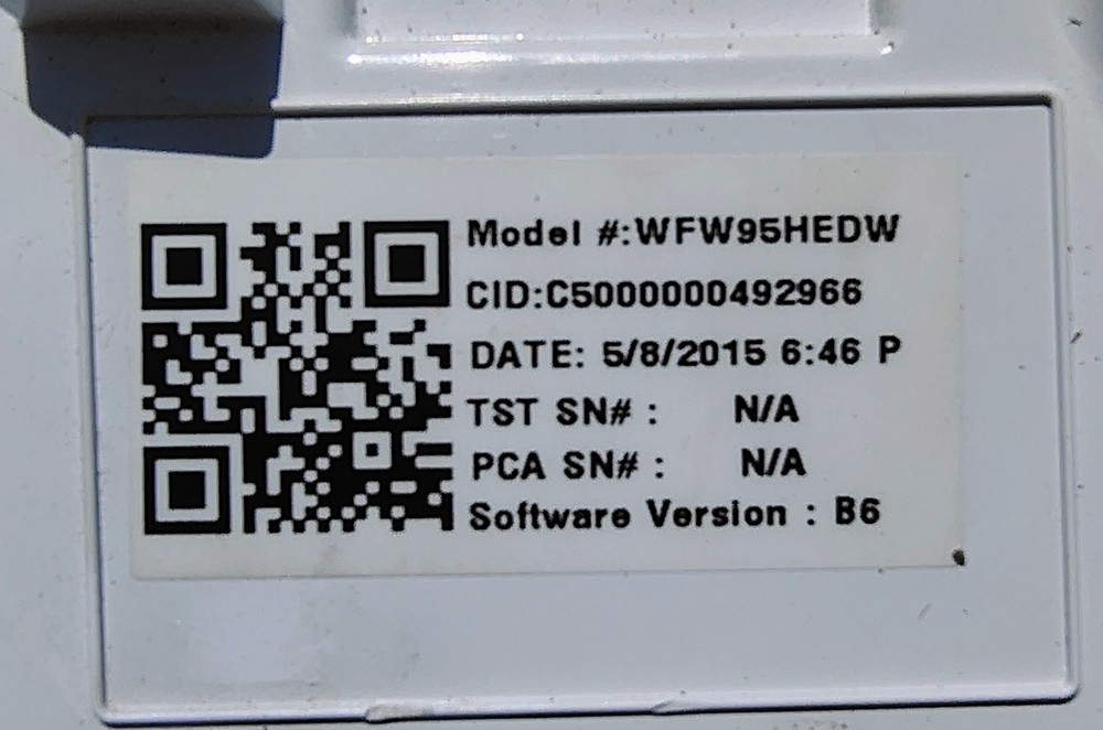 Whirlpool Front Load Washer Display Control Board W10774355