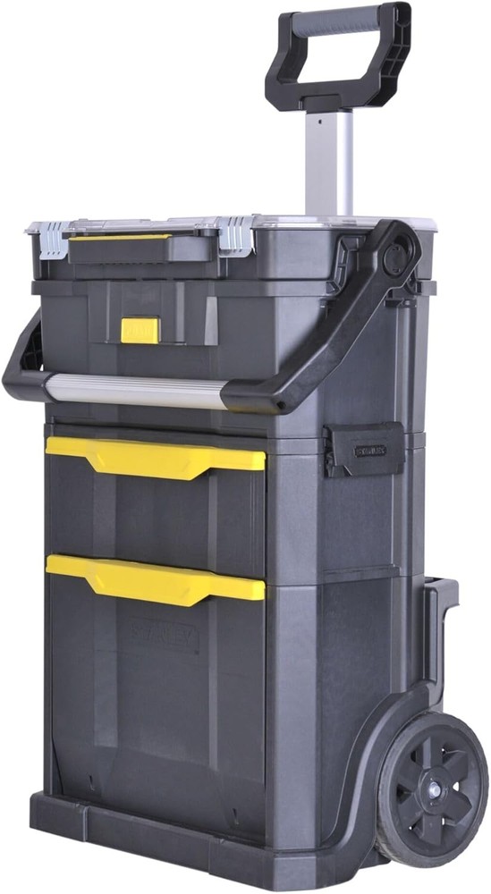 2-in-1 Rolling Workshop Tool Box Empty Tool Box 53 x 75.60 x 32 cm Tool Carrier