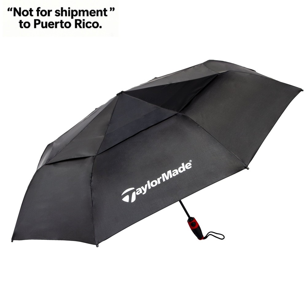 Taylormade Vortexvent Compact Golf Umbrella, 47-inch, Black